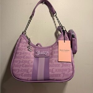 Juicy Couture State Of My Heart Shoulder Crossbody Purse lavender purple NWT